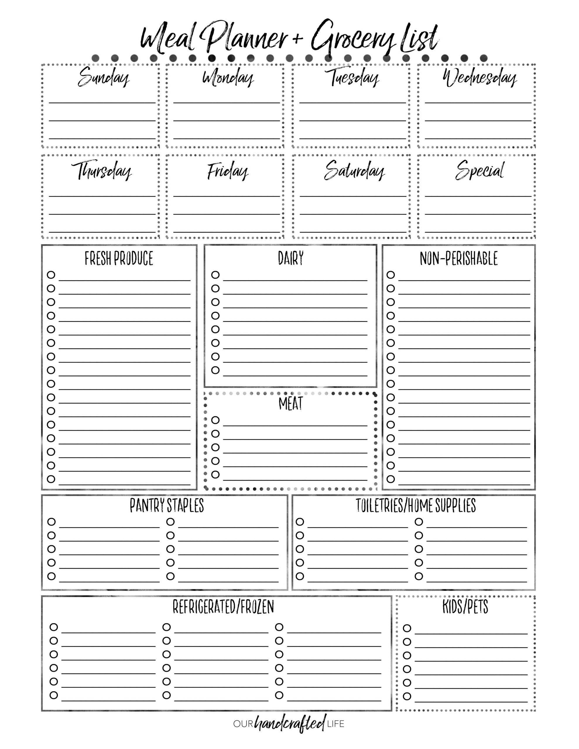 free weekly menu planner printable free weekly menu planner printable