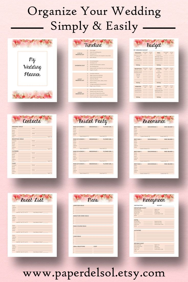 wedding planner printables wedding planner printables