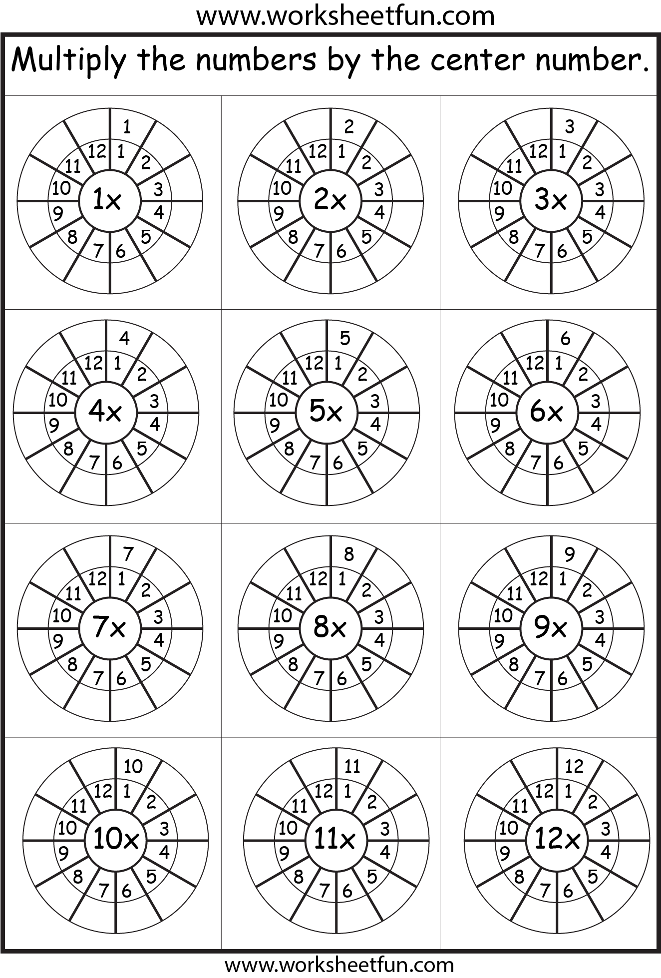 printable times table worksheets 1 12