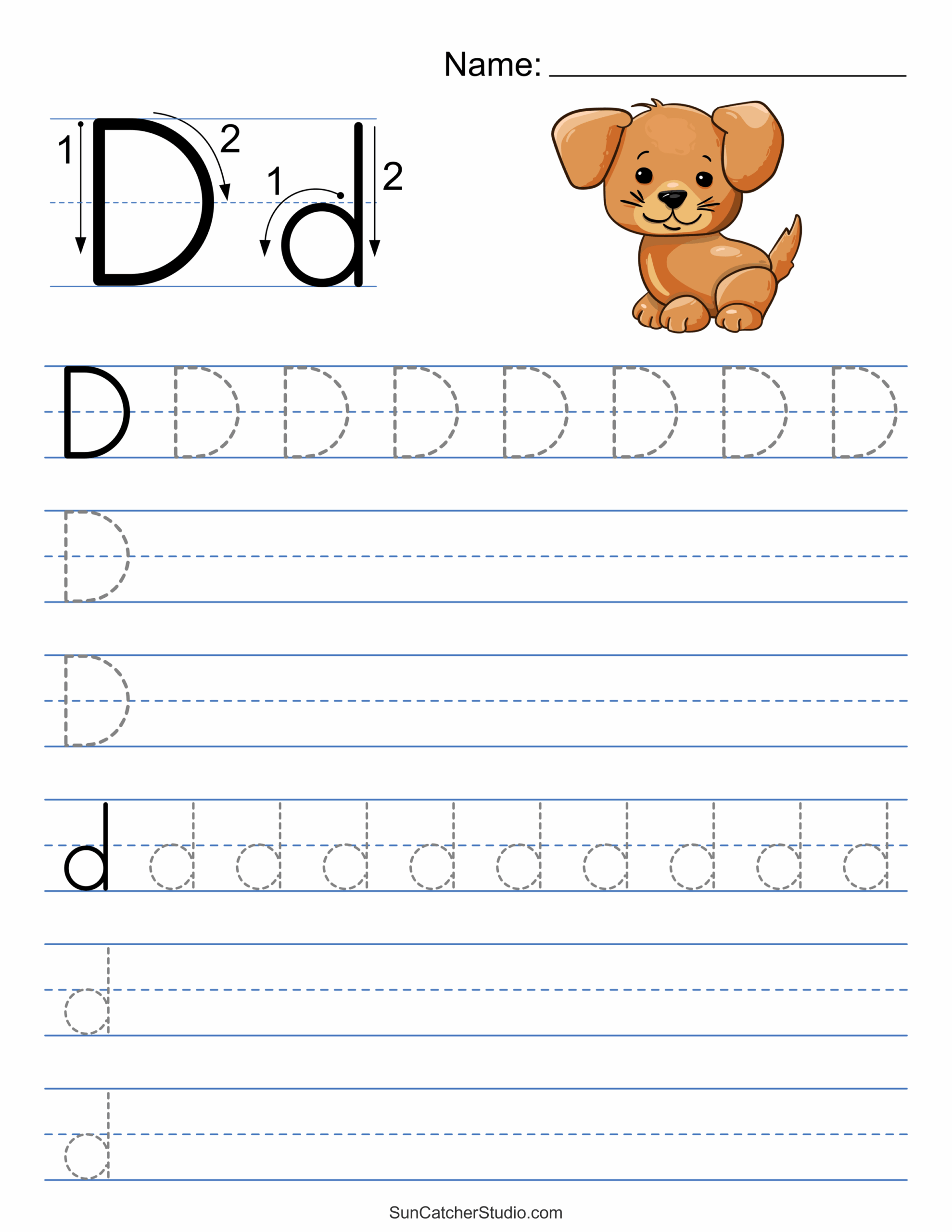letter tracing worksheets printable