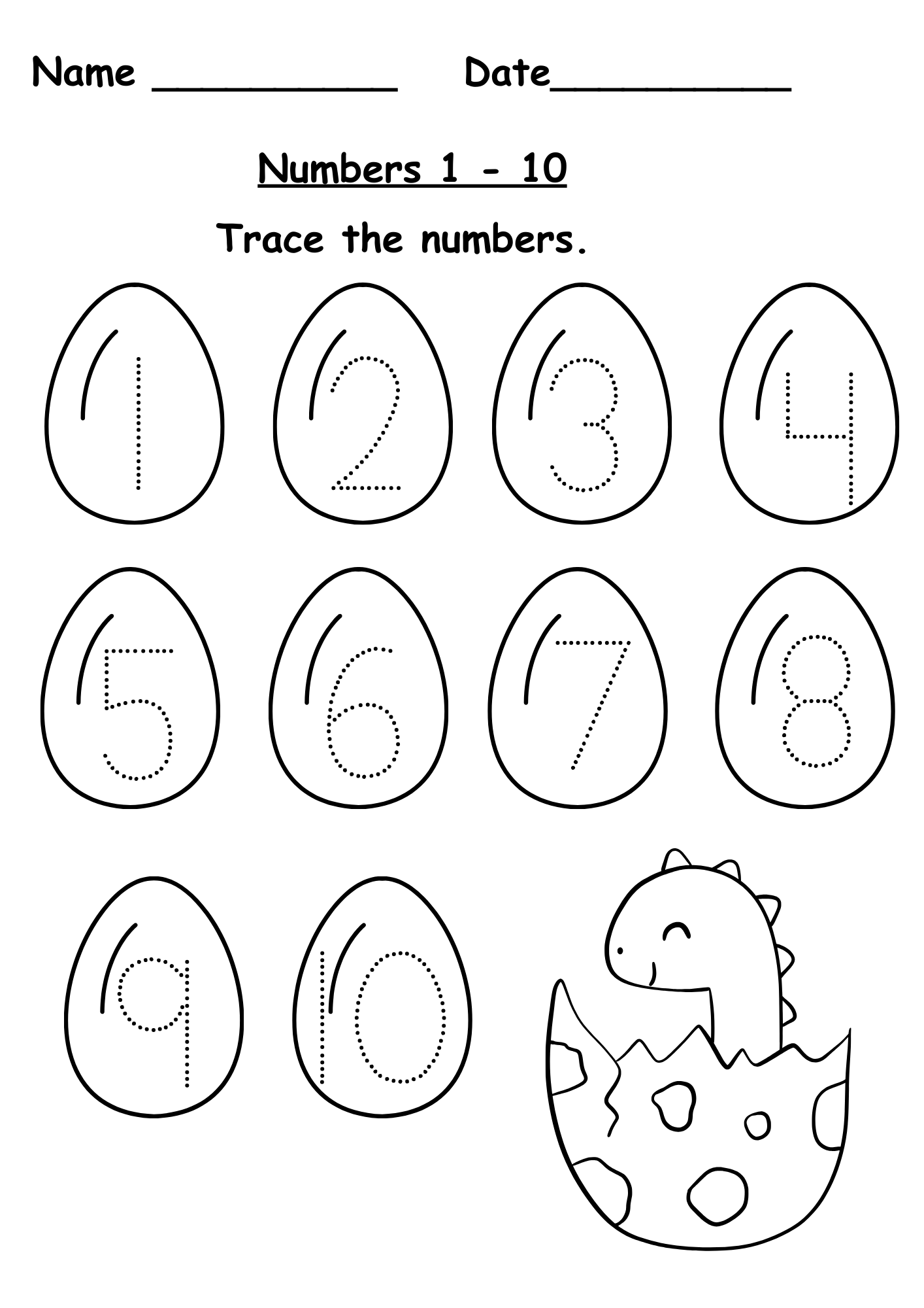 numbers to trace