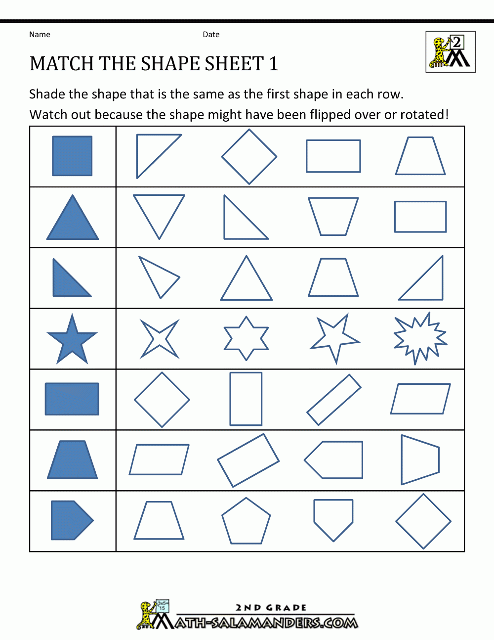 free printable geometry worksheets