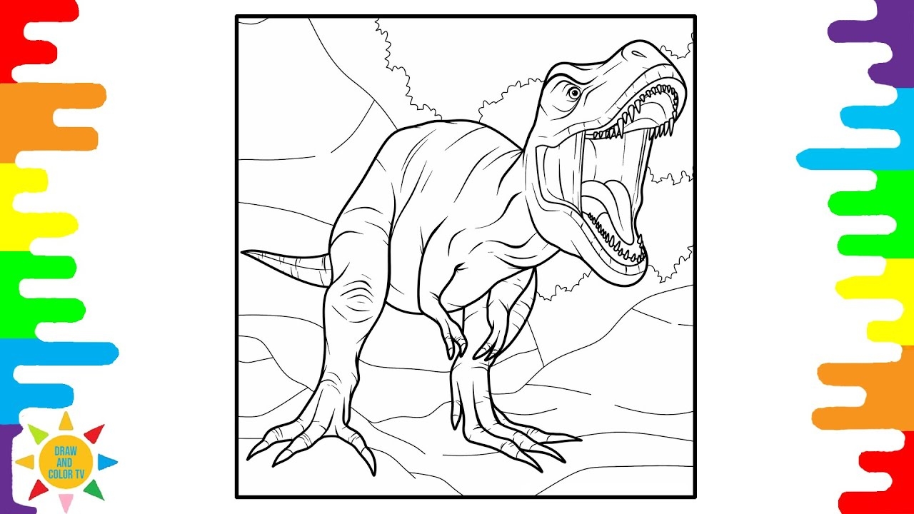 t rex dinosaur coloring pages