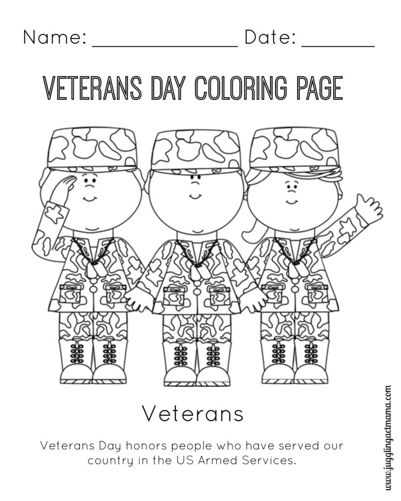 Veteran s Day Printable Coloring Page Juggling Act Mama Veteran s Day Printable Coloring Page Juggling Act Mama