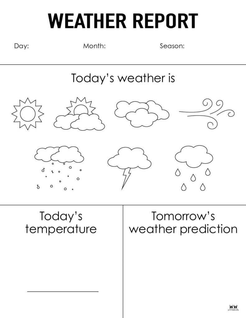 Weather Worksheets Printables 50 FREE Pages Printabulls