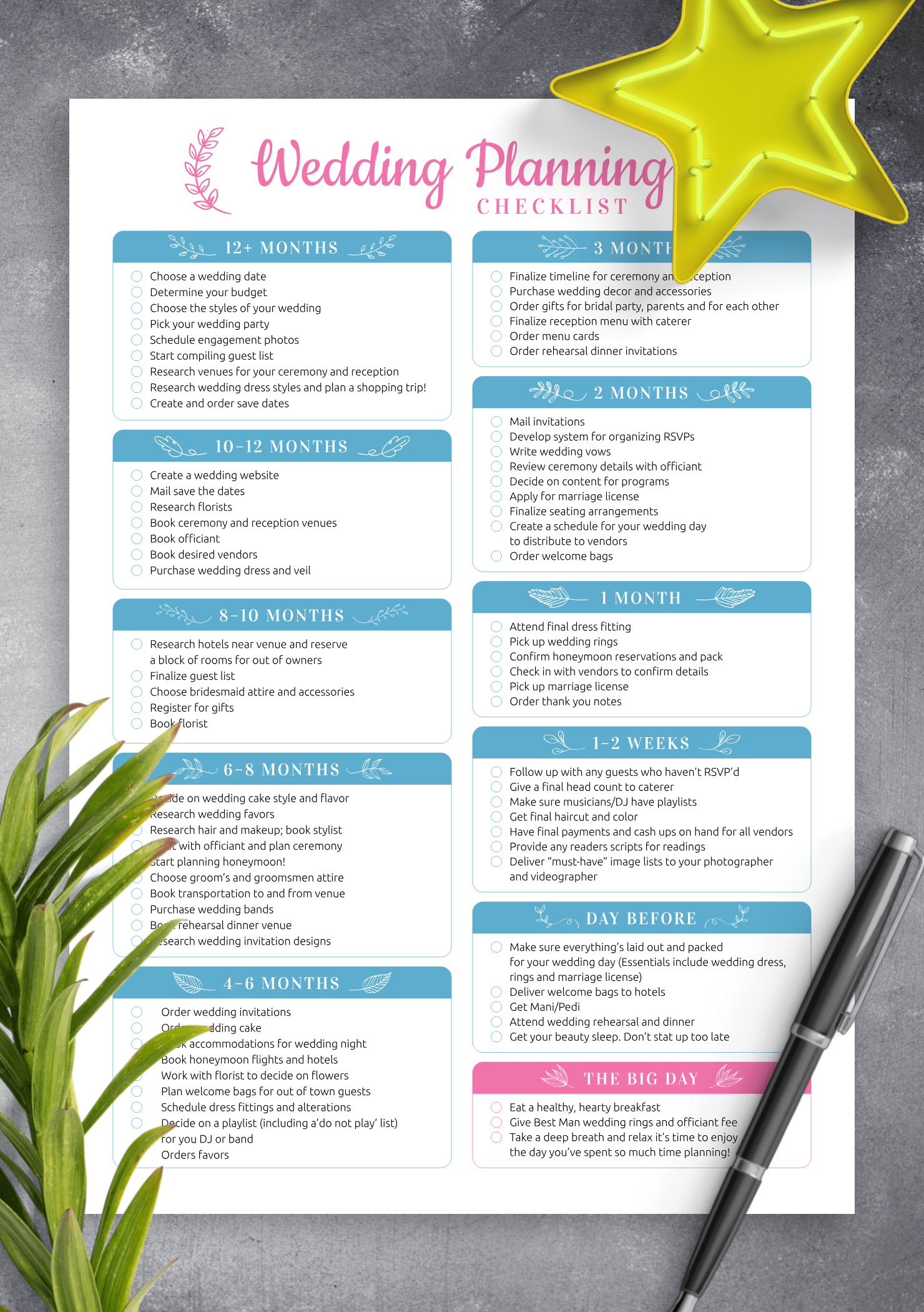 Wedding Planner Checklist Printable Productivity Planner Tips Wedding Planner Checklist Printable Productivity Planner Tips