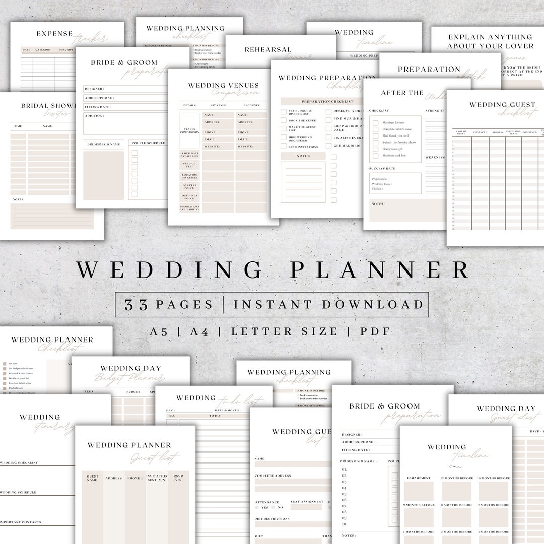 Wedding Planner Printable Printable Wedding Planner Pages Wedding Plan Bundle Wedding Planning Book Wedding Planner PDF A4 A5 2025 Etsy Wedding Planner Printable Printable Wedding Planner Pages Wedding Plan Bundle Wedding Planning Book Wedding Planner PDF A4 A5 2025 Etsy