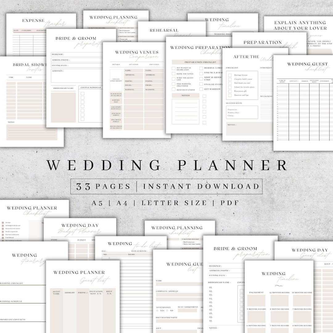 Wedding Planner Printable Printable Wedding Planner Pages Wedding Plan Bundle Wedding Planning Book Wedding Planner PDF A4 A5 2025 Etsy Wedding Planner Printable Printable Wedding Planner Pages Wedding Plan Bundle Wedding Planning Book Wedding Planner PDF A4 A5 2025 Etsy