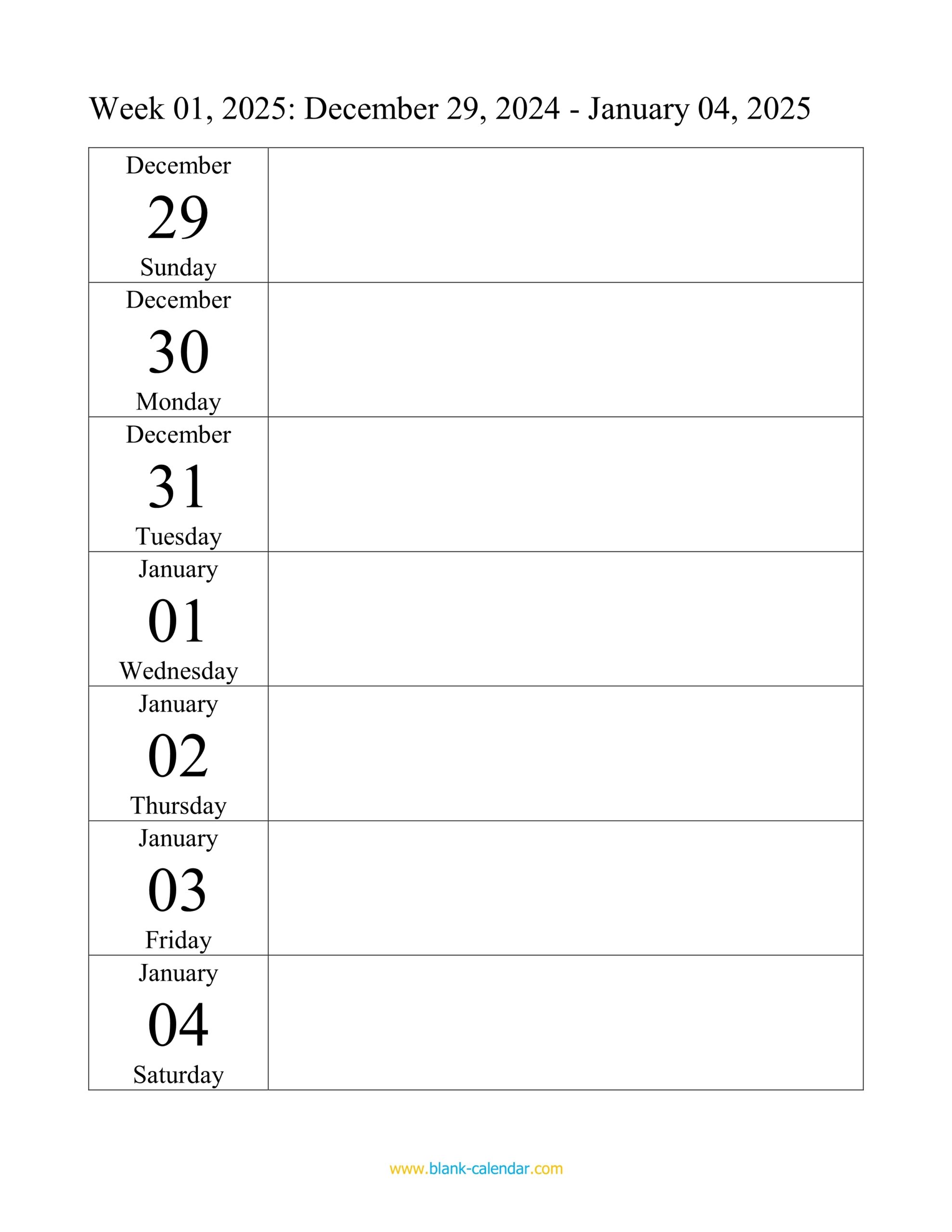 2025 weekly planner printable