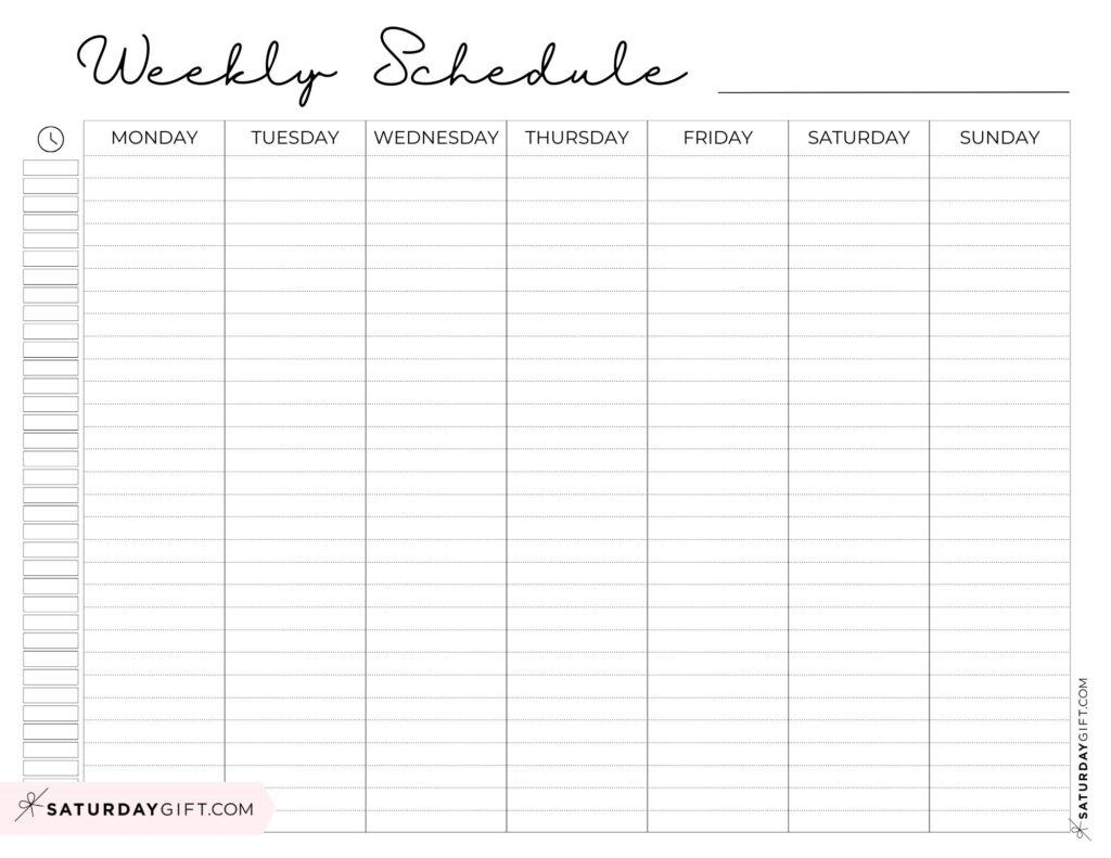 7 day weekly planner printable pdf