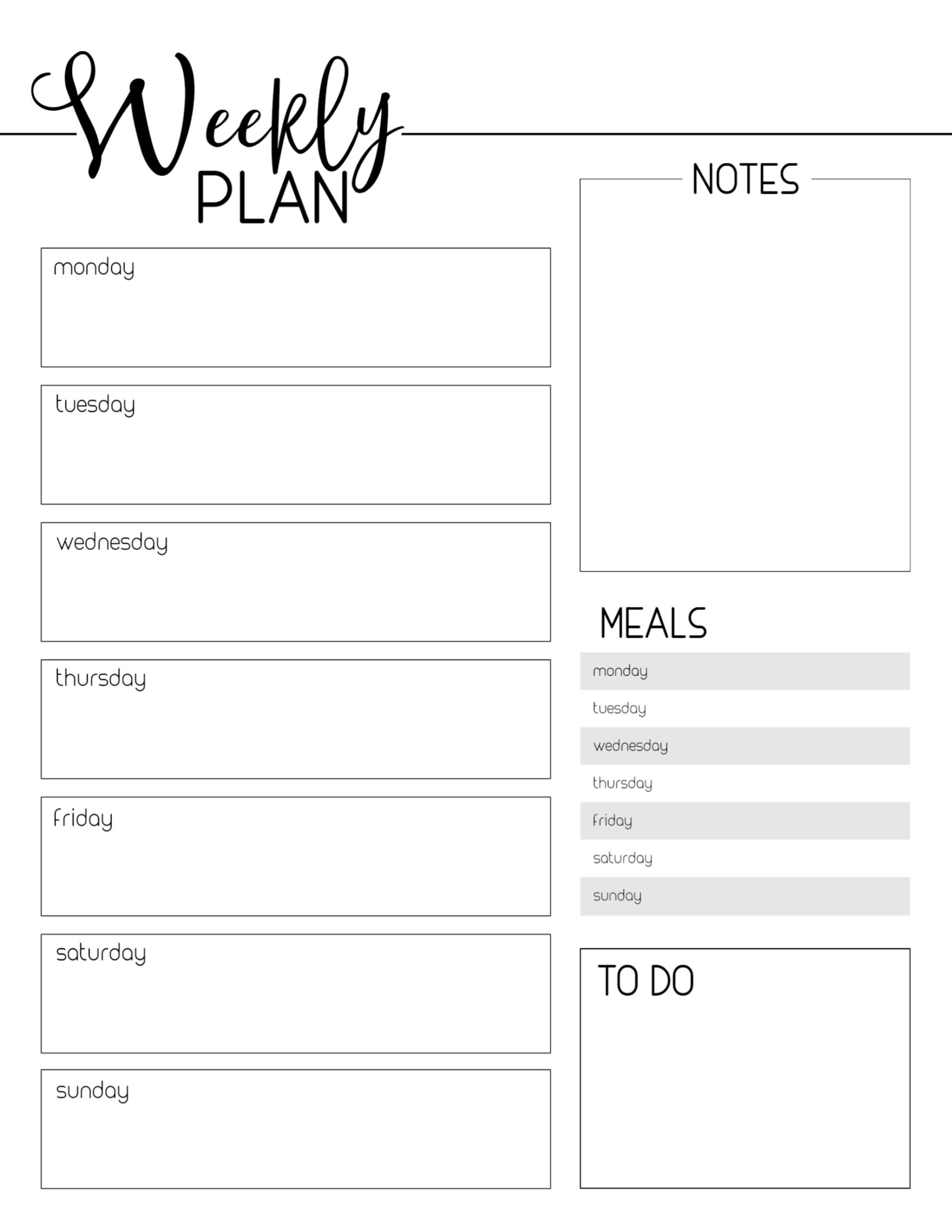 Weekly Planner Template Free Printable Paper Trail Design Weekly Planner Template Free Printable Paper Trail Design