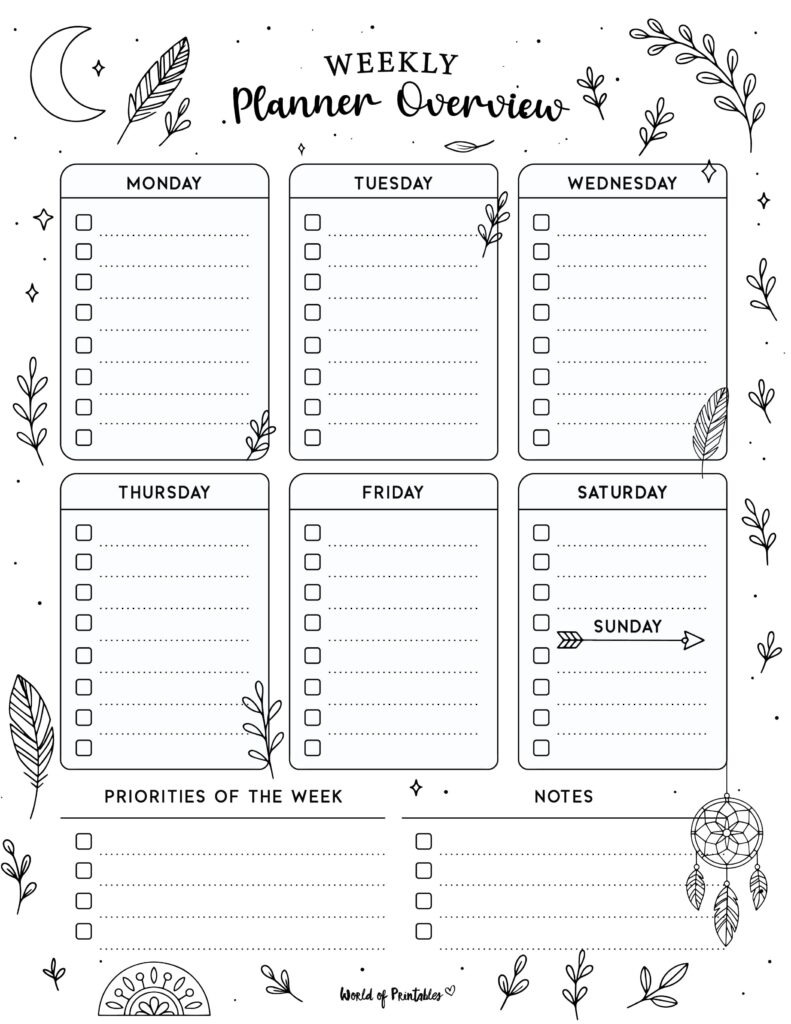 Weekly Planner Templates World Of Printables Weekly Planner Templates World Of Printables