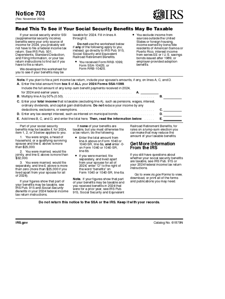 2024 Form IRS Notice 703 Fill Online Printable Fillable Blank PdfFiller 2024 Form IRS Notice 703 Fill Online Printable Fillable Blank PdfFiller